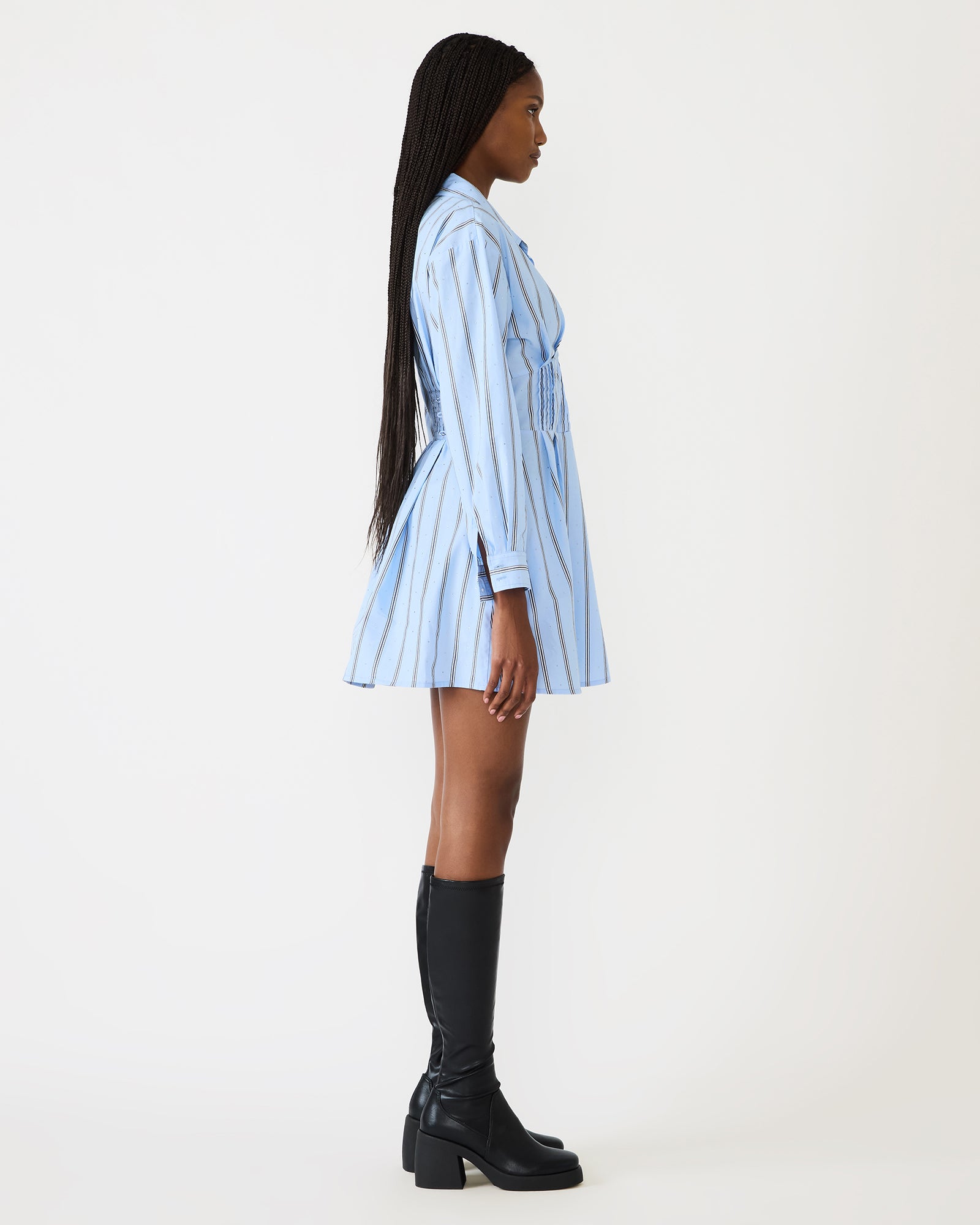 ARIANY DRESS BLUE - Clothing - Steve Madden Canada - view 4