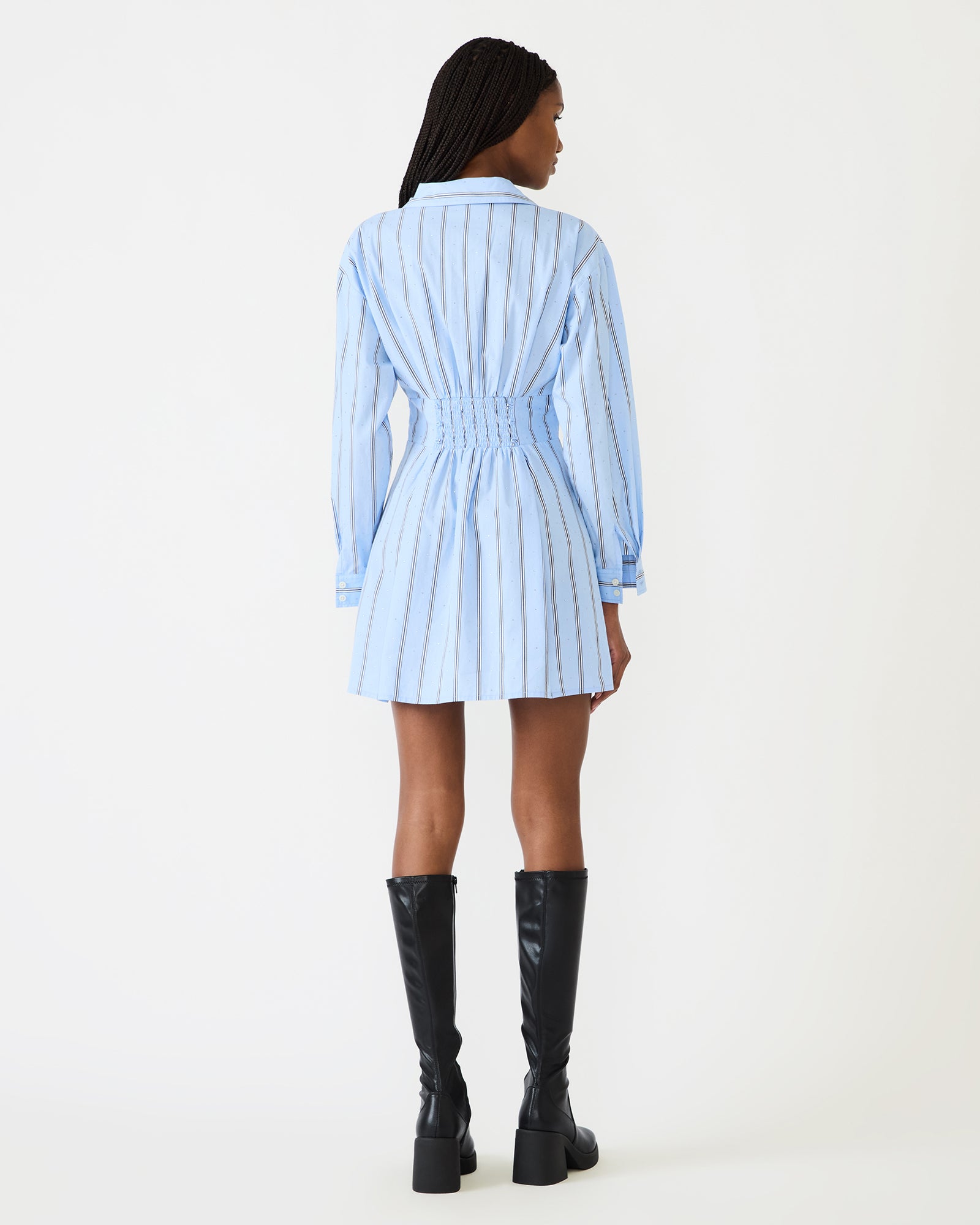 ARIANY DRESS BLUE - Clothing - Steve Madden Canada - view 6