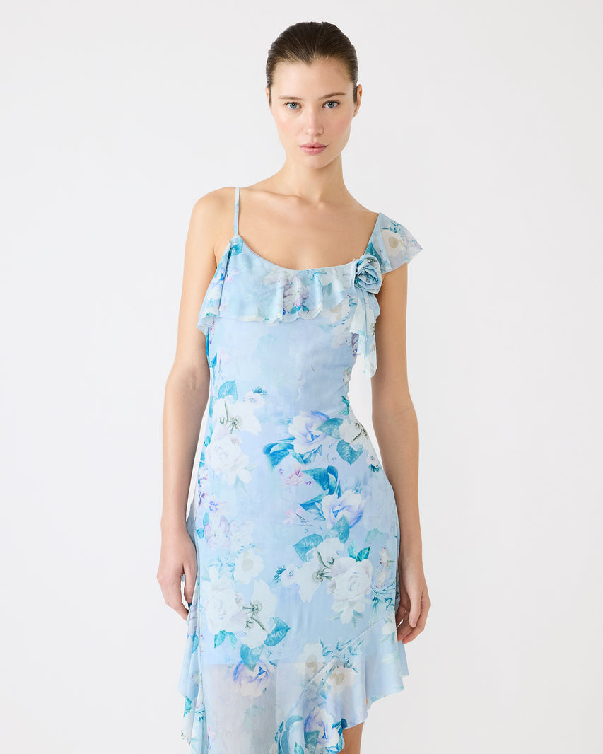 SORELLIA DRESS BLUE MULTI - Clothing - Steve Madden Canada - view 4