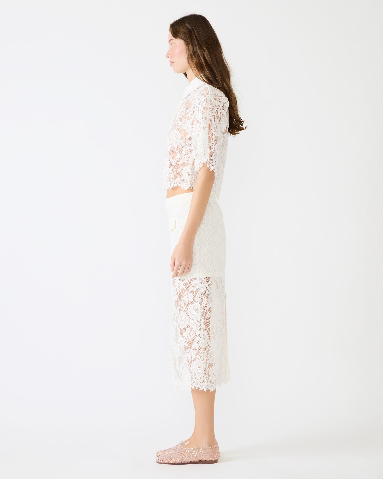 MONETTE SKIRT WHITE - Clothing - Steve Madden Canada - view 3