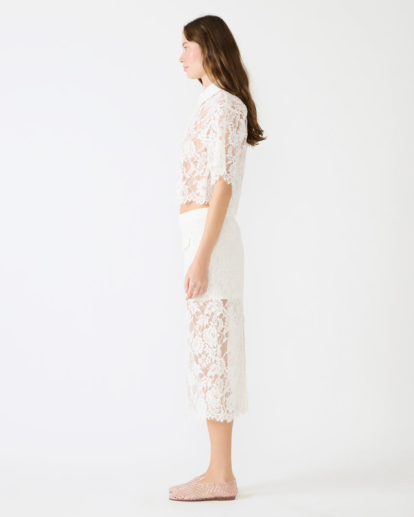 MONETTE SKIRT WHITE - Clothing - Steve Madden Canada - view 3