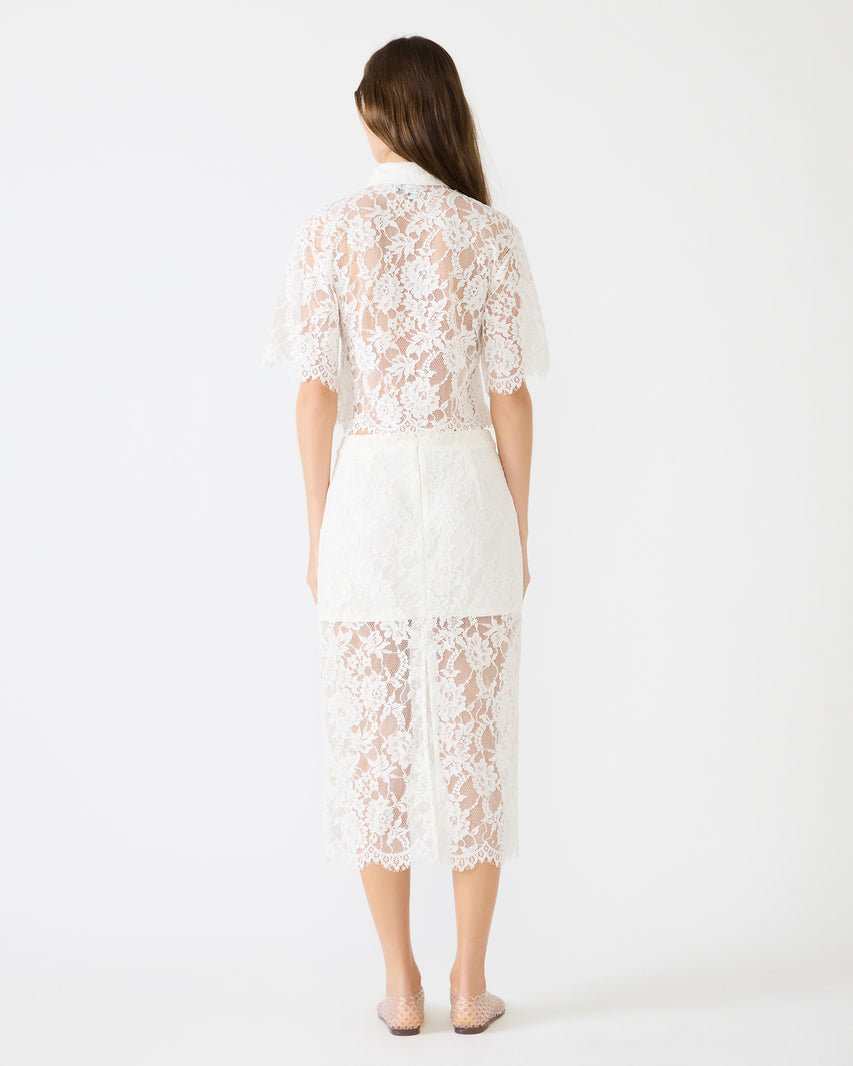 MONETTE SKIRT WHITE - Clothing - Steve Madden Canada - view 5