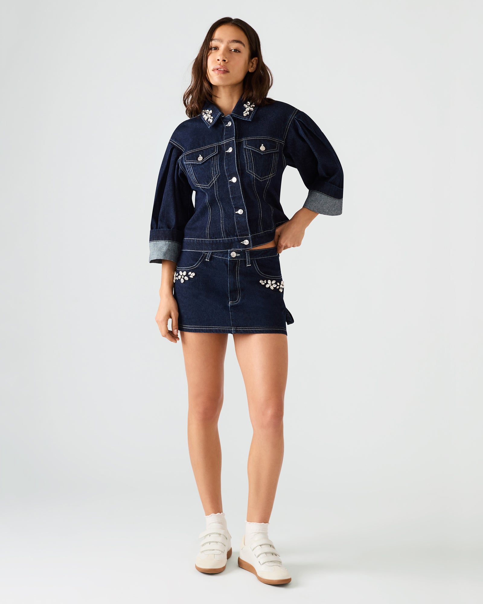 BRIELLIA SKIRT BLUE - Clothing - Steve Madden Canada - view 2