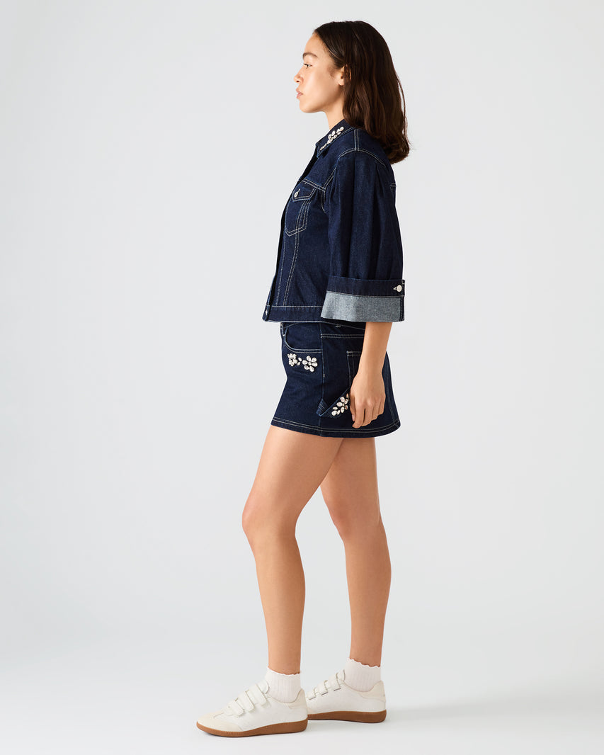 BRIELLIA SKIRT BLUE - Clothing - Steve Madden Canada - view 3