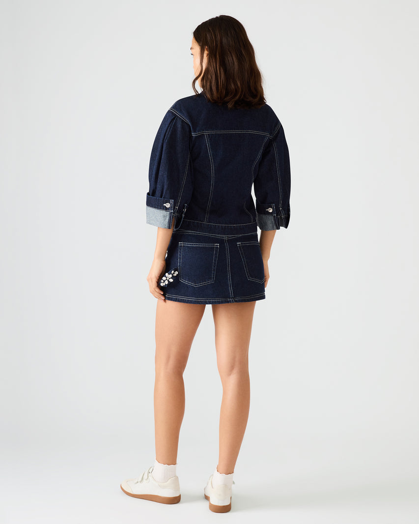 BRIELLIA SKIRT BLUE - Clothing - Steve Madden Canada - view 5