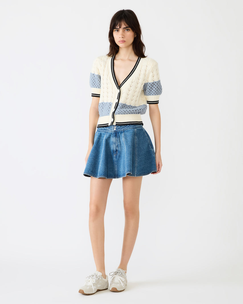 LILLIANY SKIRT BLUE - Clothing - Steve Madden Canada - view 2