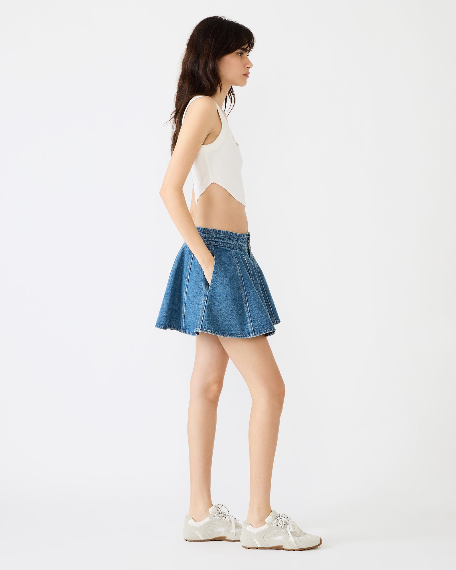 LILLIANY SKIRT BLUE - Clothing - Steve Madden Canada - view 3