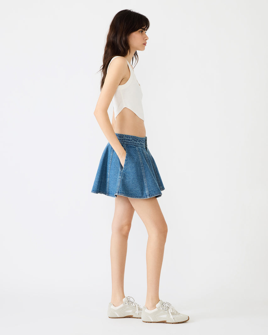 LILLIANY SKIRT BLUE - Clothing - Steve Madden Canada - view 3