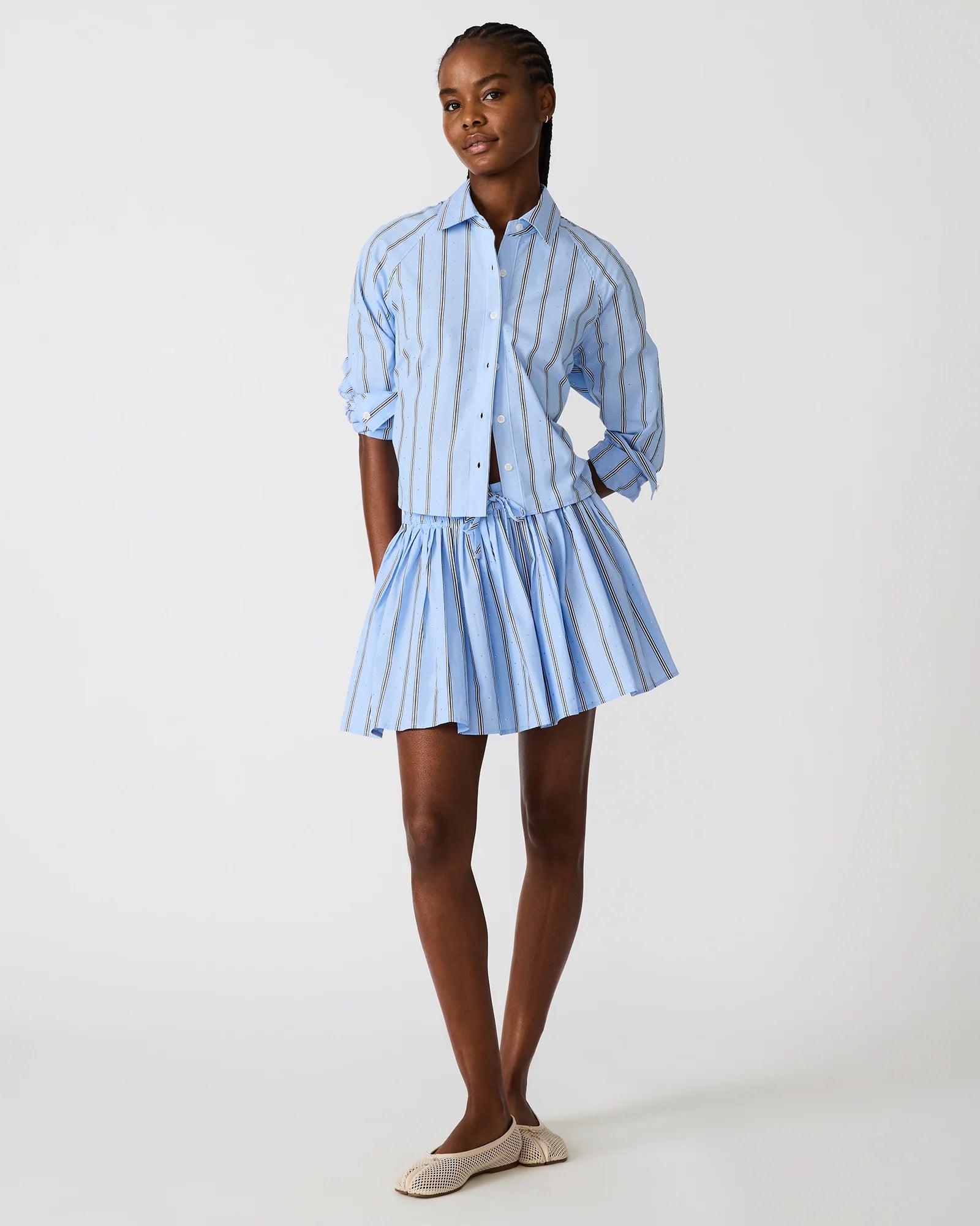 TYRIA SKIRT BLUE - Clothing - Steve Madden Canada