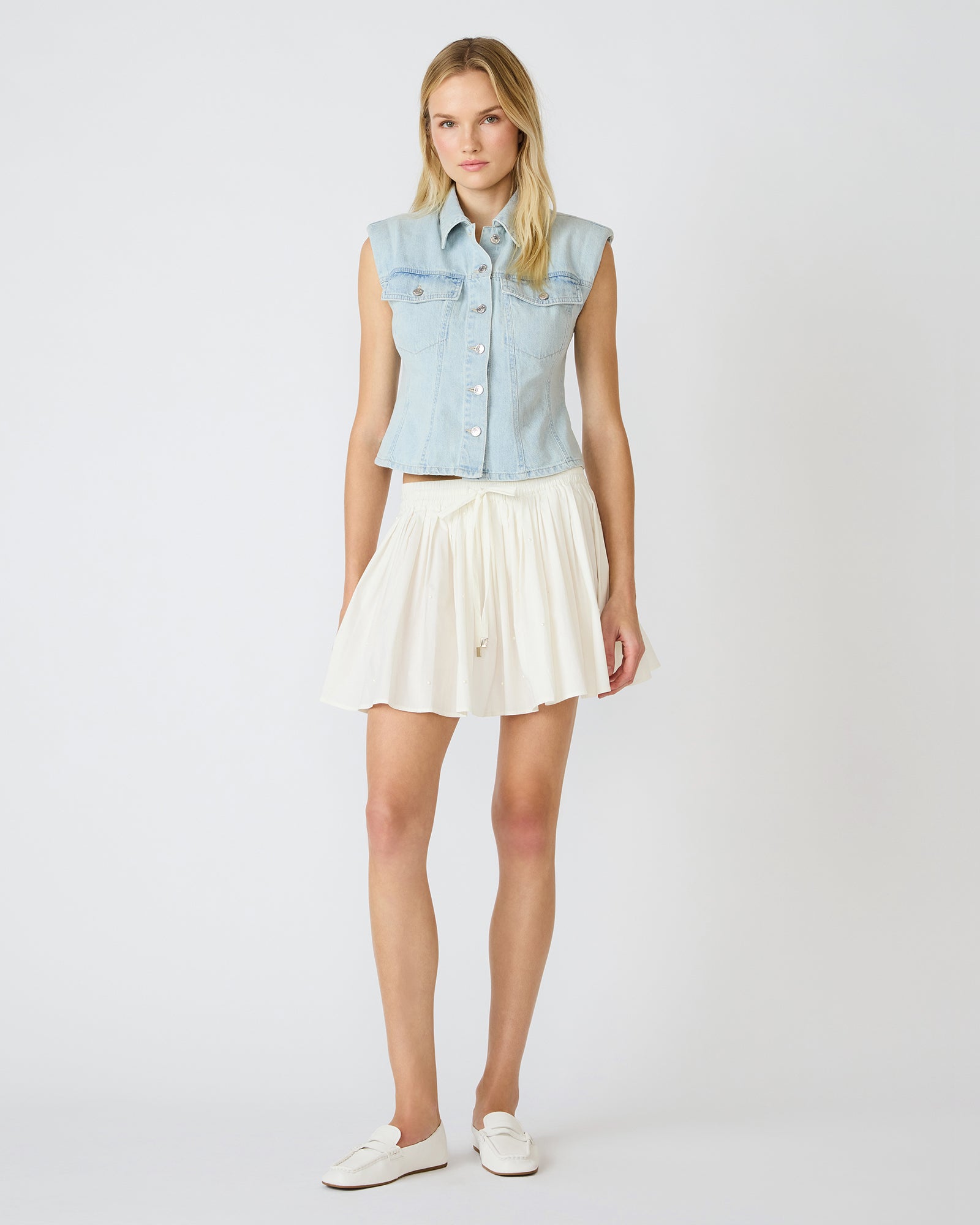 TYRIA SKIRT WHITE - Clothing - Steve Madden Canada - view 2