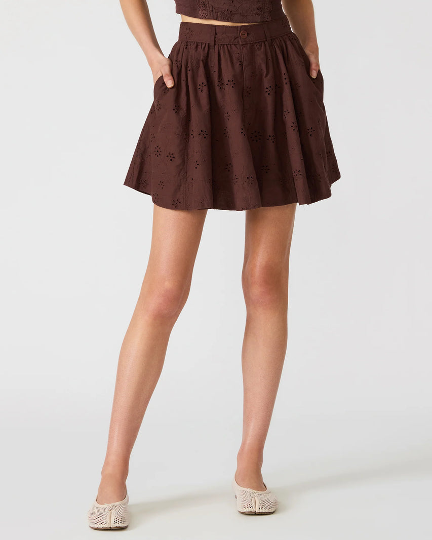 VANNY SKIRT BROWN - Clothing - Steve Madden Canada - view 2
