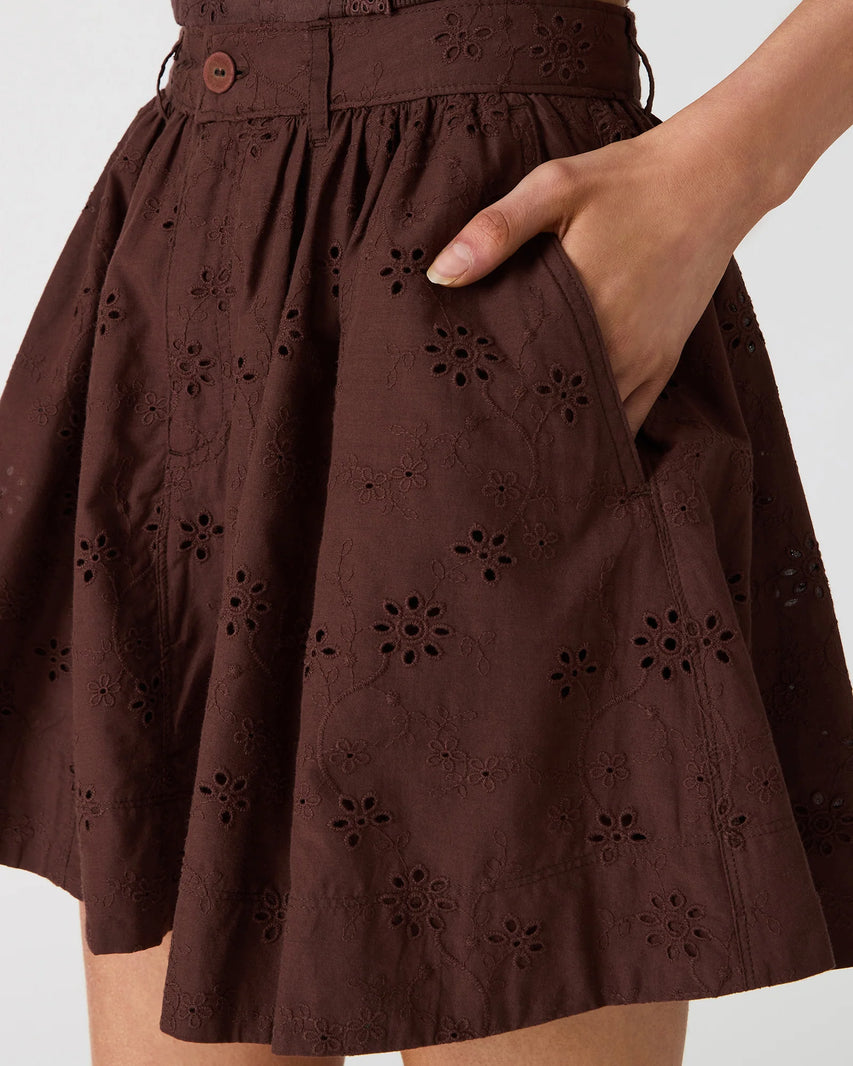 VANNY SKIRT BROWN - Clothing - Steve Madden Canada - view 4