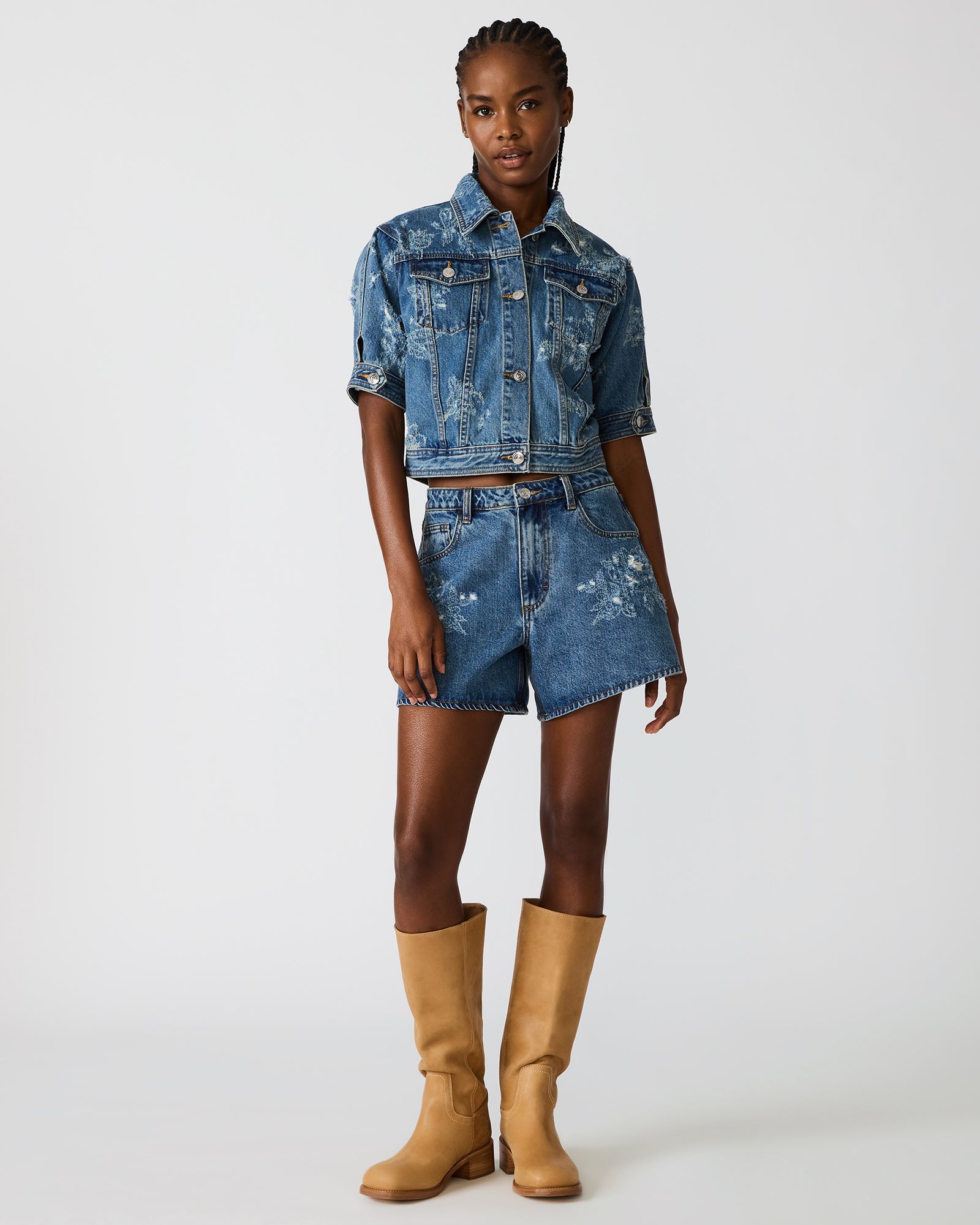TANYA JACKET DENIM - Clothing - Steve Madden Canada - view 3