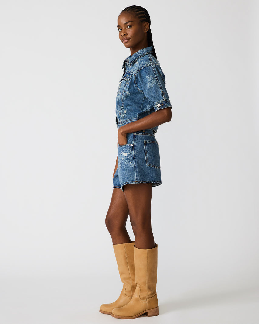 TANYA JACKET DENIM - Clothing - Steve Madden Canada - view 4