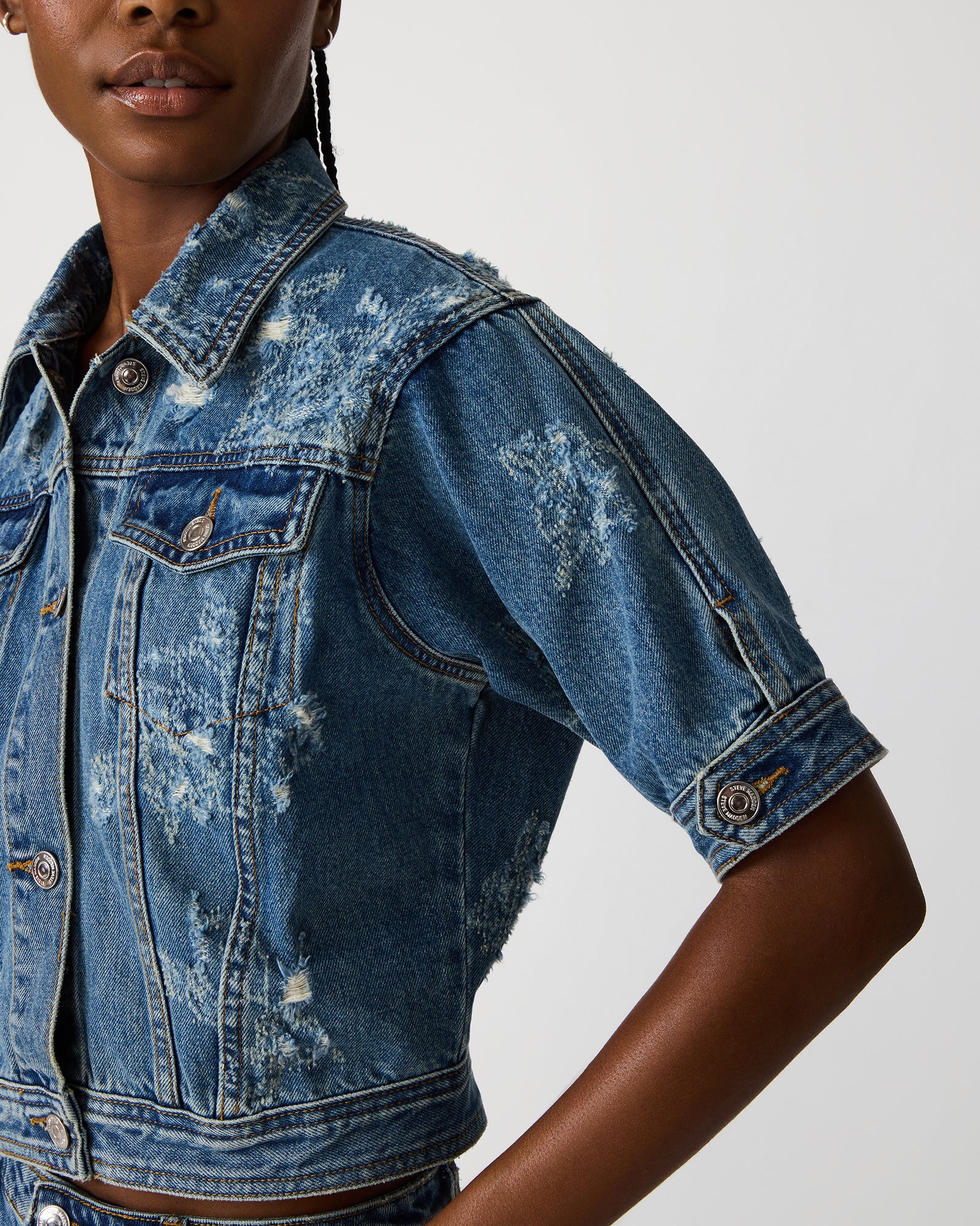 TANYA JACKET DENIM - Clothing - Steve Madden Canada - view 2