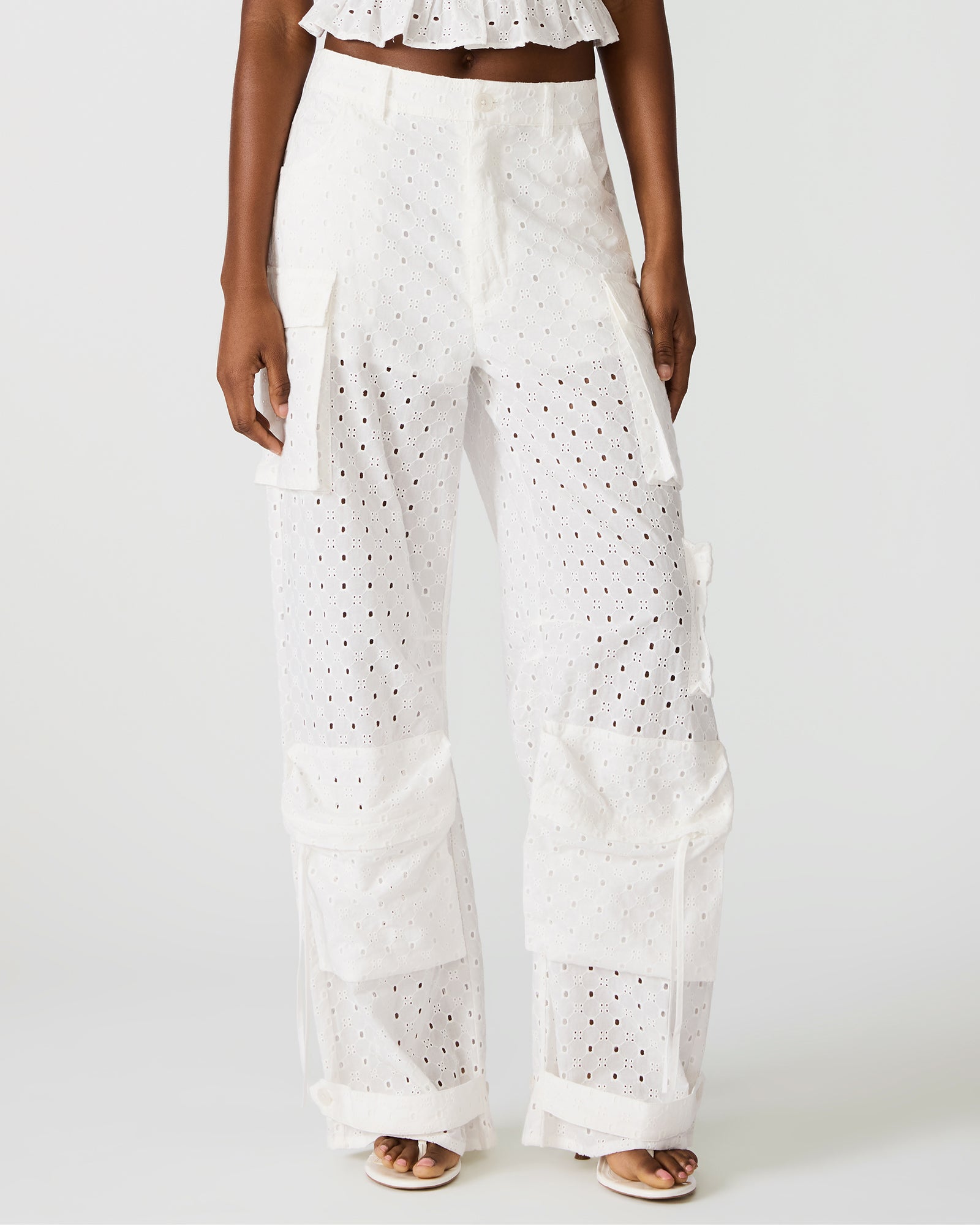 DUO PANT EYELET WHITE - Clothing - Steve Madden Canada - view 2