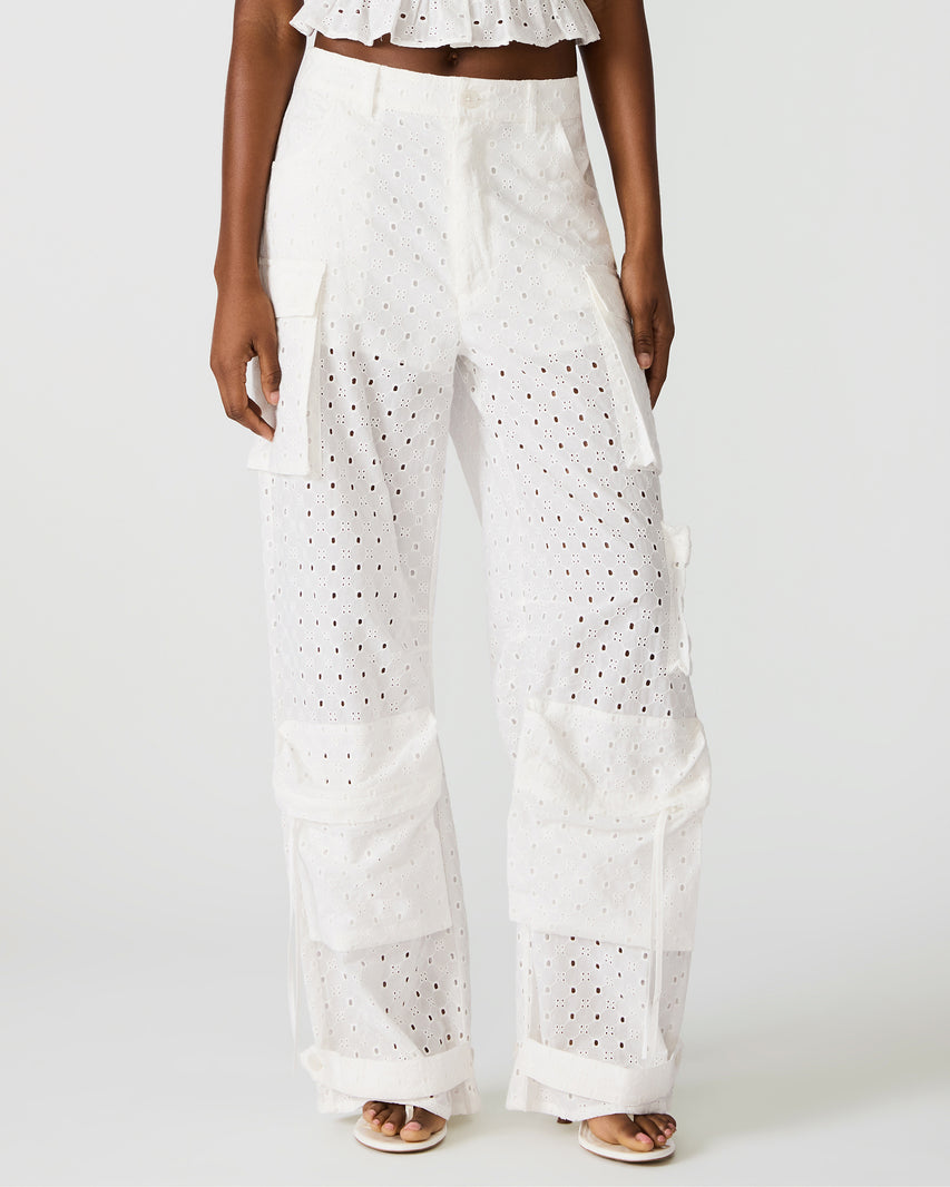 DUO PANT EYELET WHITE - Clothing - Steve Madden Canada - view 2