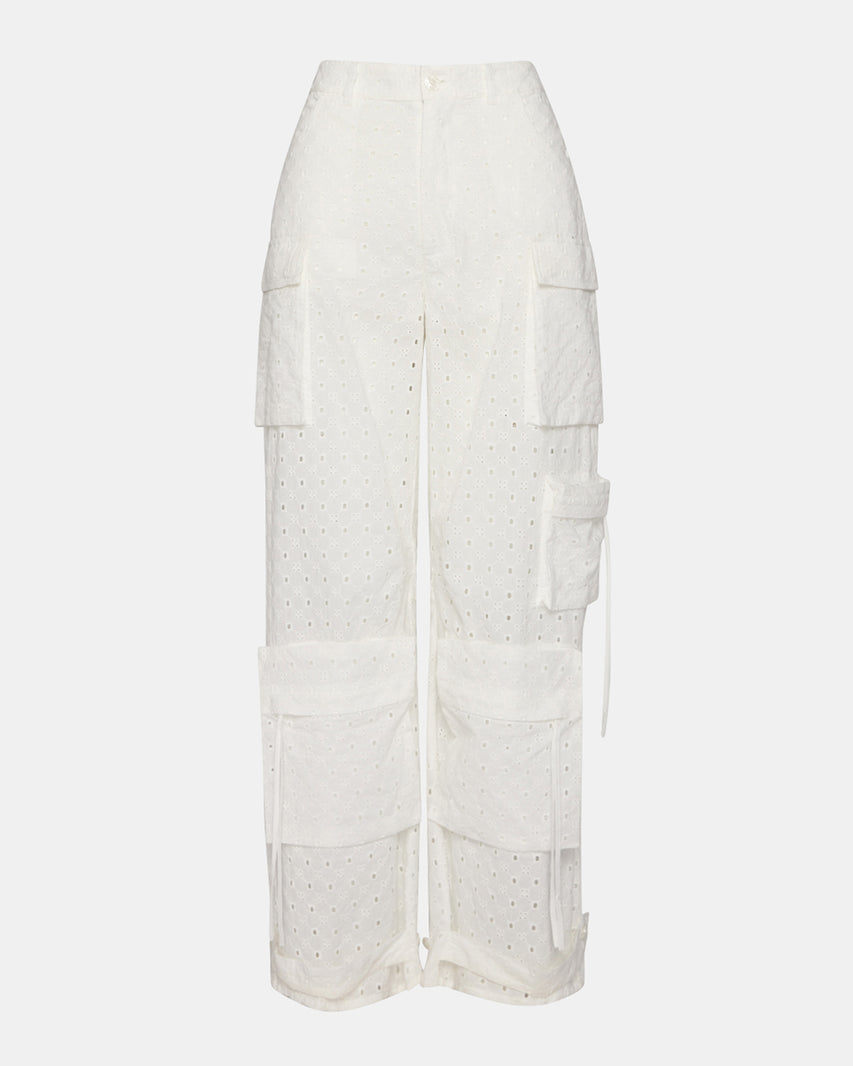DUO PANT EYELET WHITE - Clothing - Steve Madden Canada - view 6