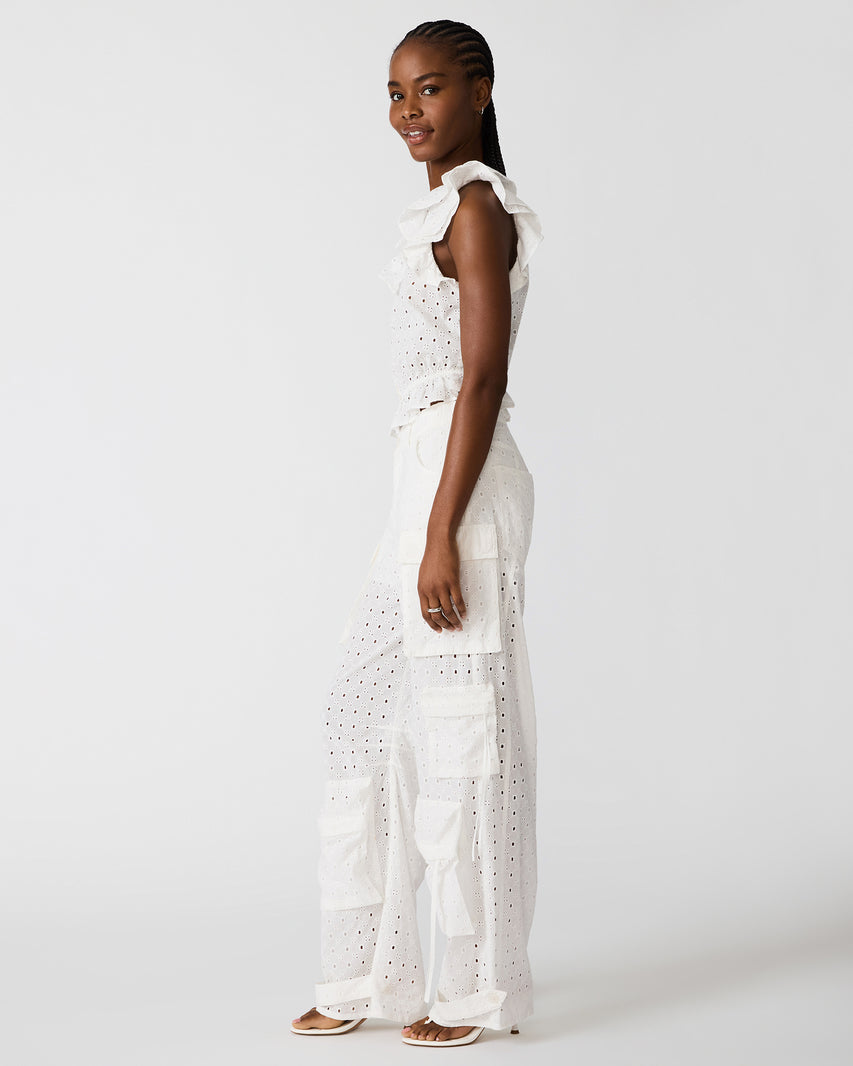DUO PANT EYELET WHITE - Clothing - Steve Madden Canada - view 3