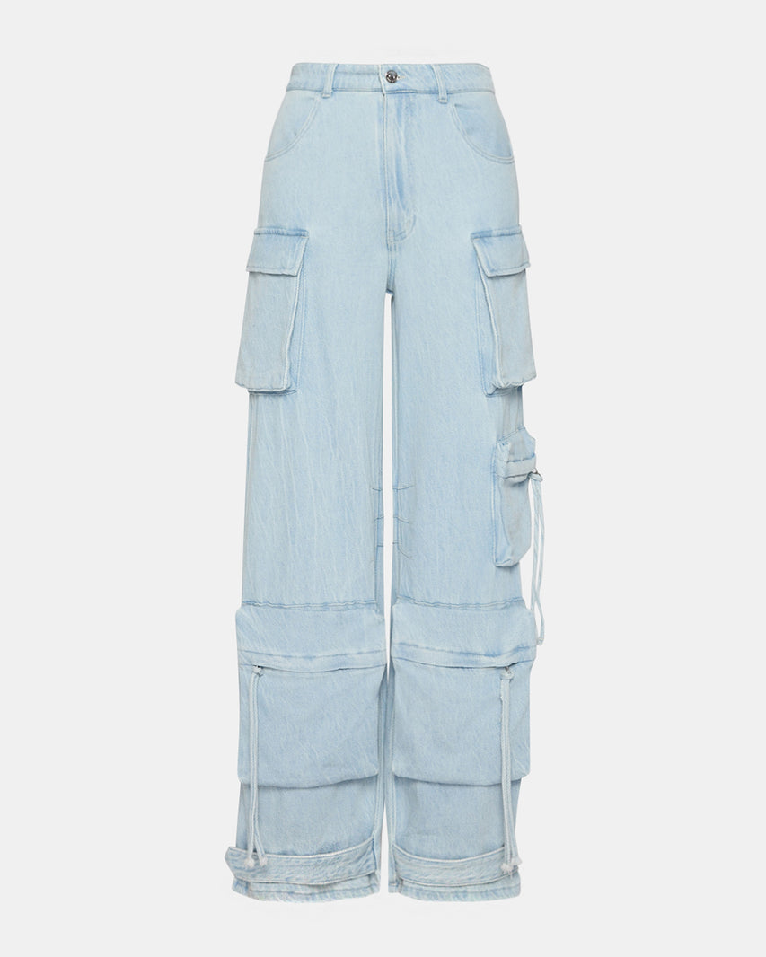 DUO PANT IN LIGHTWEIGHT DENIM BLUE - Clothing - Steve Madden Canada - view 6