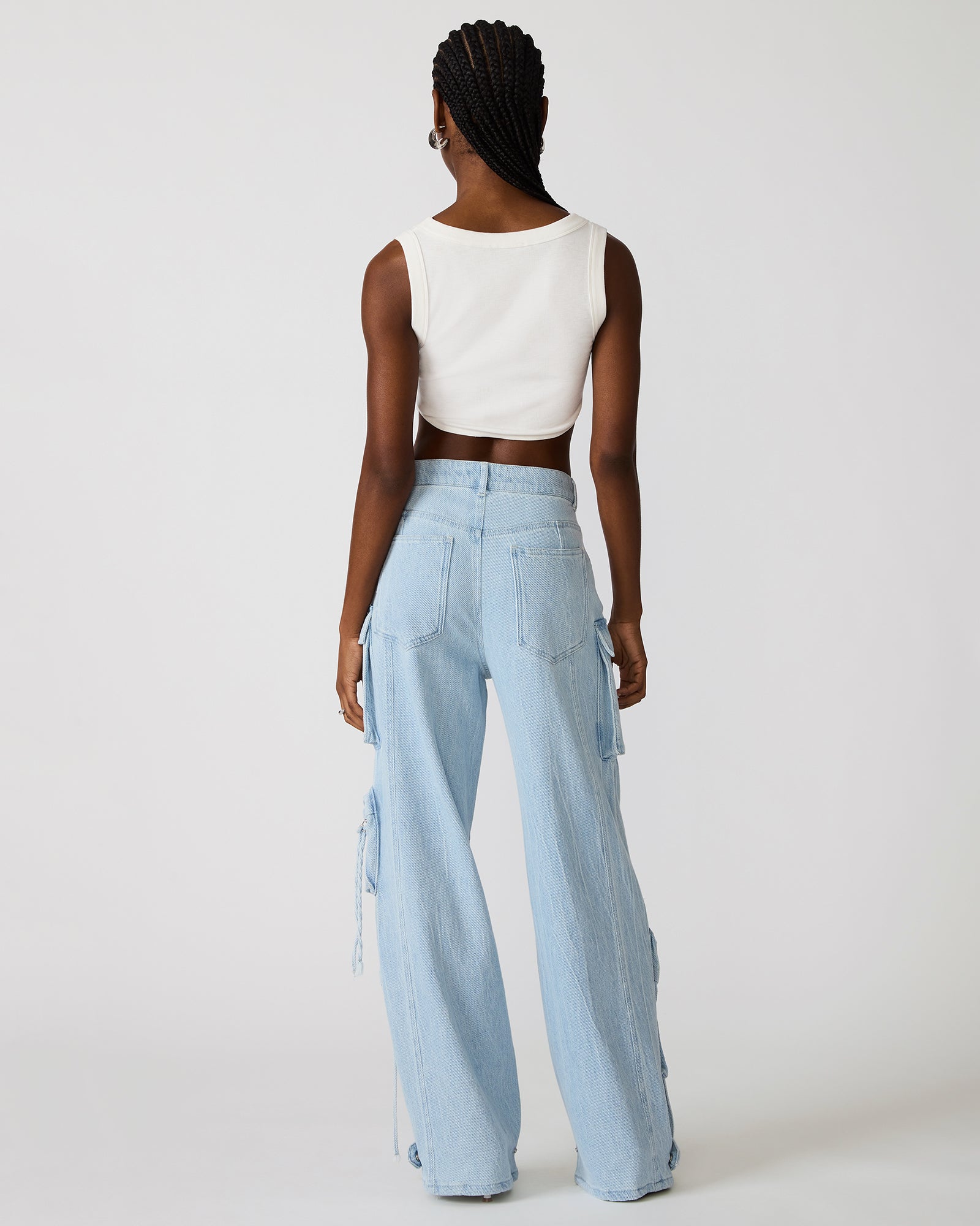 DUO PANT IN LIGHTWEIGHT DENIM BLUE - Clothing - Steve Madden Canada - view 5