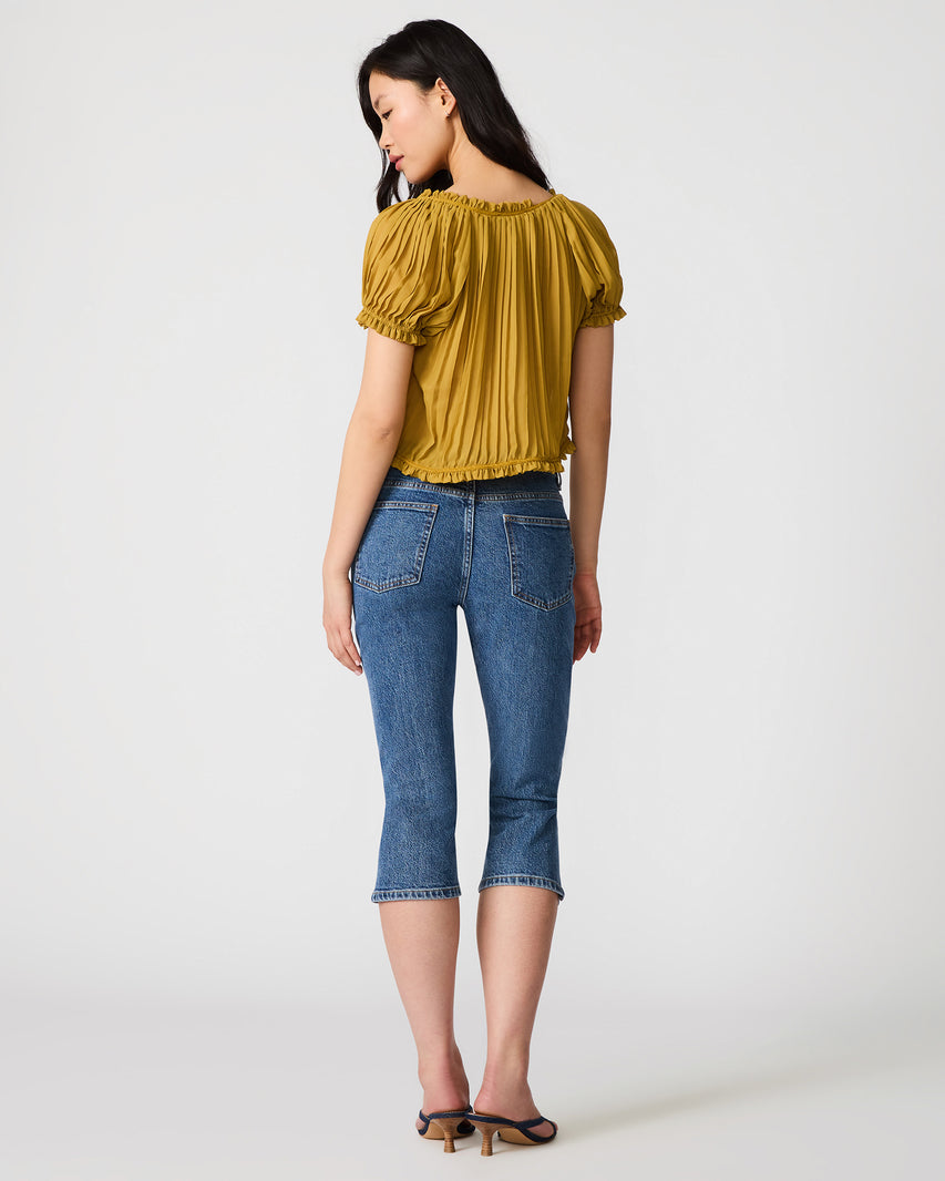 DEVAN CAPRI PANT INDIGO DENIM - Clothing - Steve Madden Canada - view 5