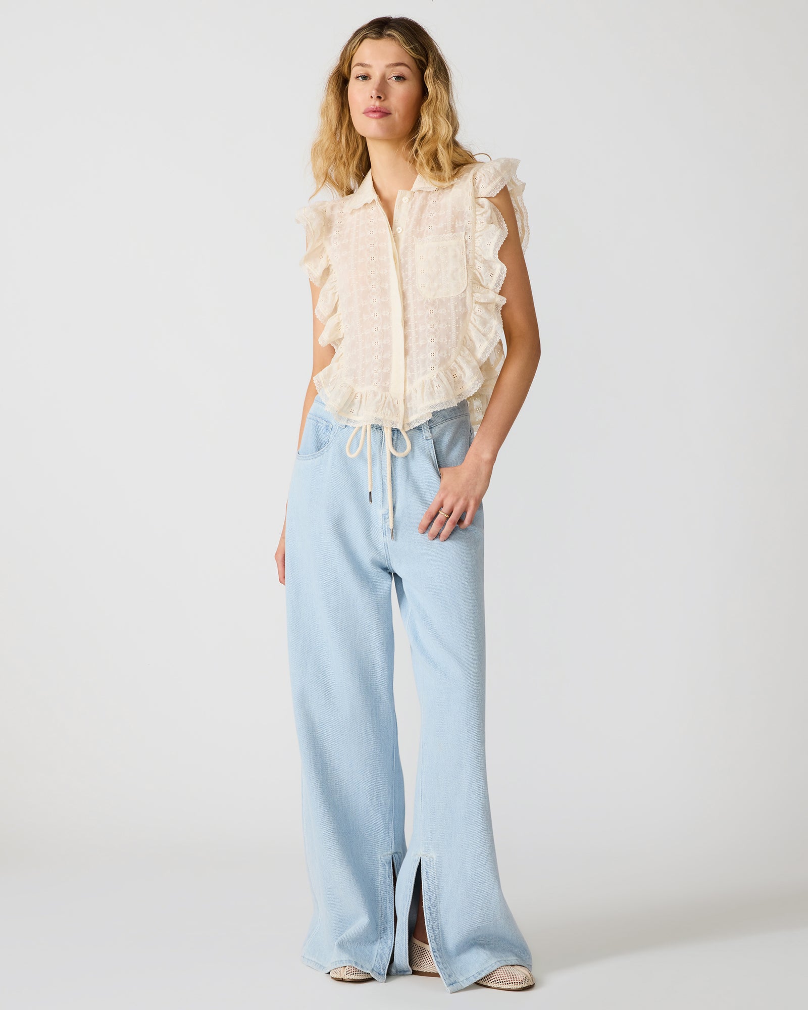MAYCEN PANT BLUE - Clothing - Steve Madden Canada