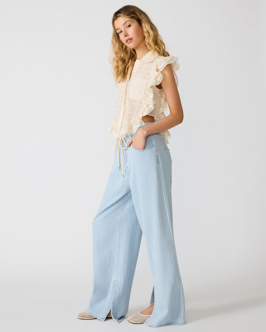 MAYCEN PANT BLUE - Clothing - Steve Madden Canada - view 3