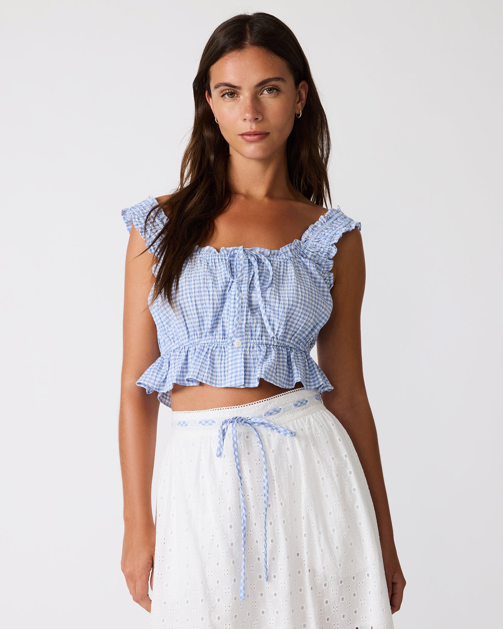 BROOKLYN TOP BLUE MULTI - Clothing - Steve Madden Canada
