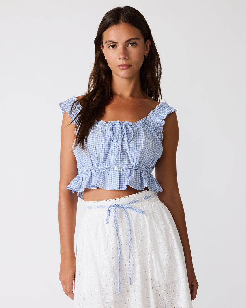BROOKLYN TOP BLUE MULTI - Clothing - Steve Madden Canada