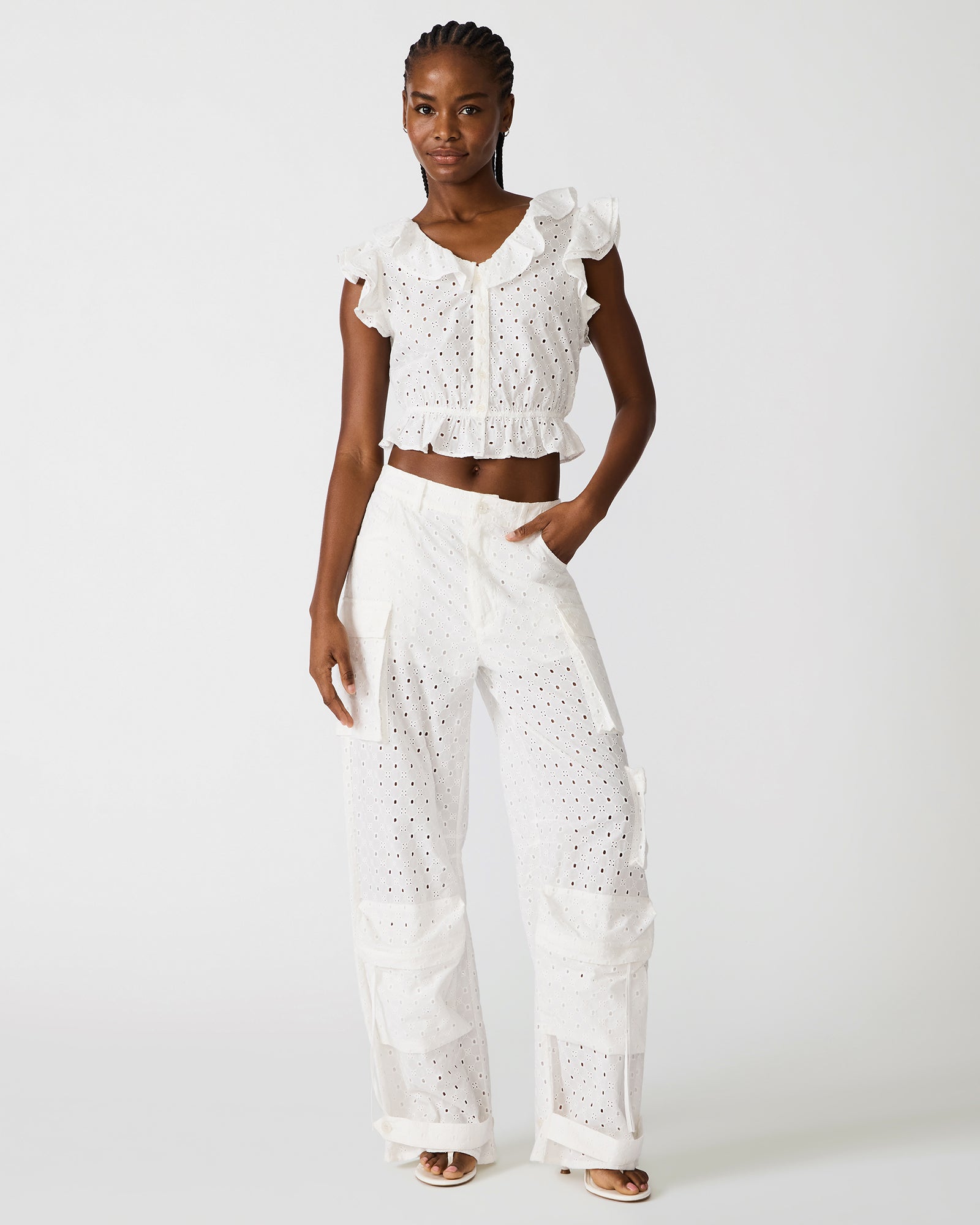 MAYRA TOP WHITE - Clothing - Steve Madden Canada - view 3