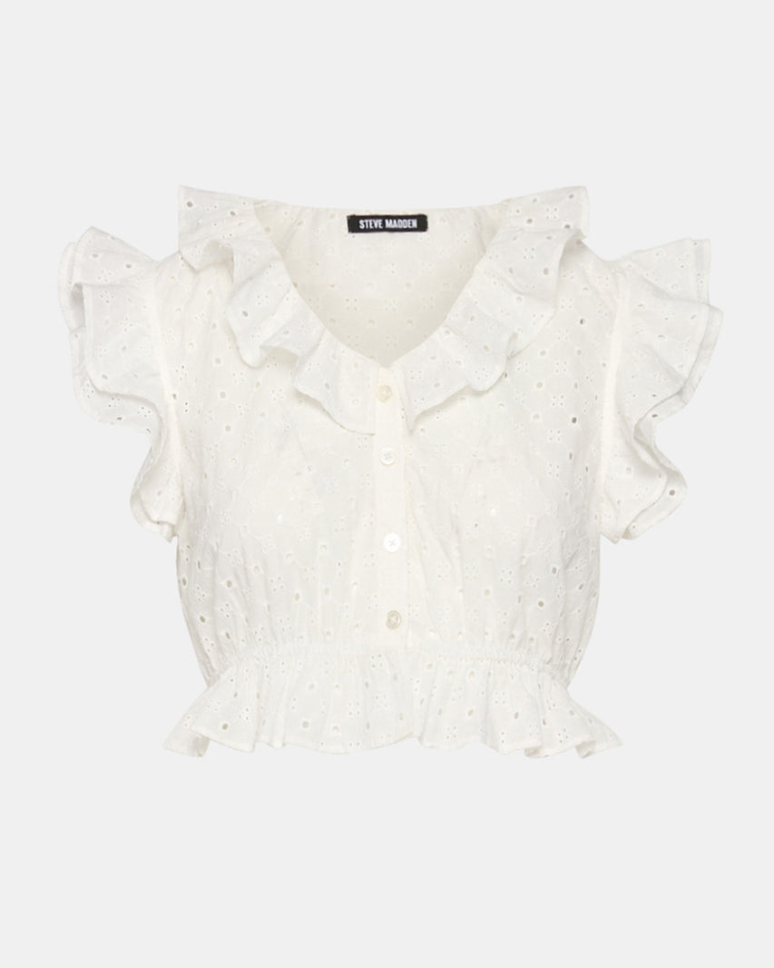 MAYRA TOP WHITE - Clothing - Steve Madden Canada - view 6
