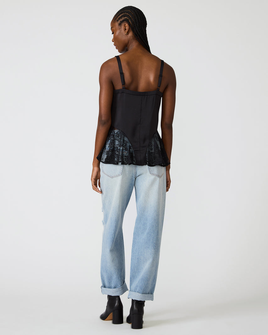 LEONORAH TOP BLACK - Clothing - Steve Madden Canada - view 5