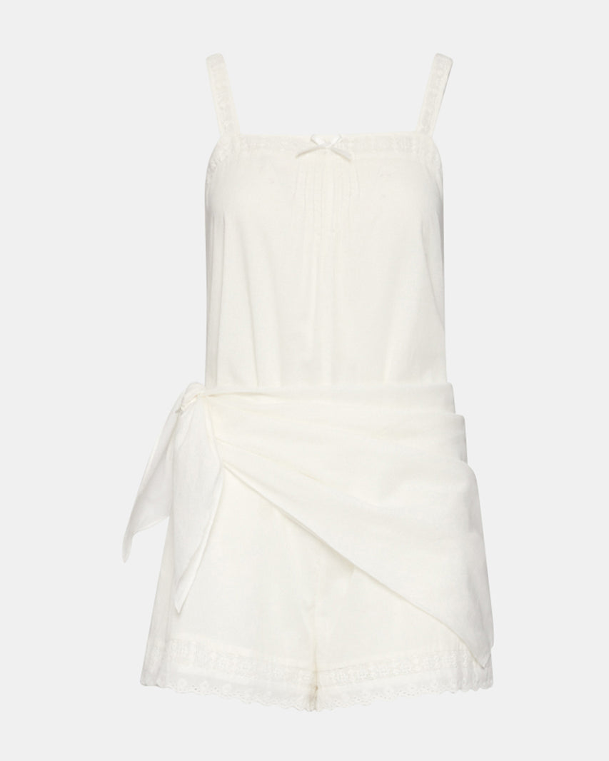 ODELLE ROMPER WHITE - Clothing - Steve Madden Canada - view 6