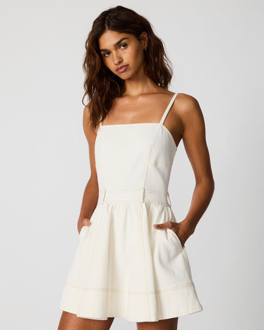 ARETHA DRESS WHITE - Clothing - Steve Madden Canada - view 2