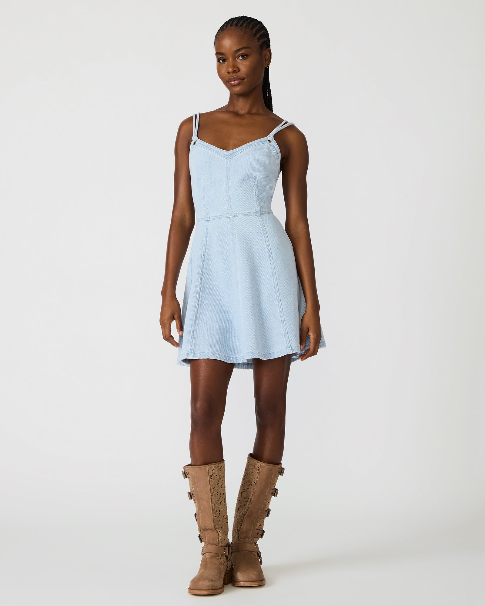 HARLEY DRESS BLUE - Clothing - Steve Madden Canada