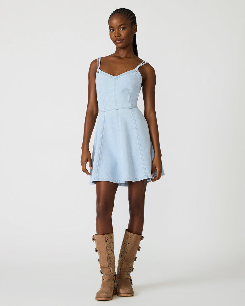 HARLEY DRESS BLUE - Clothing - Steve Madden Canada
