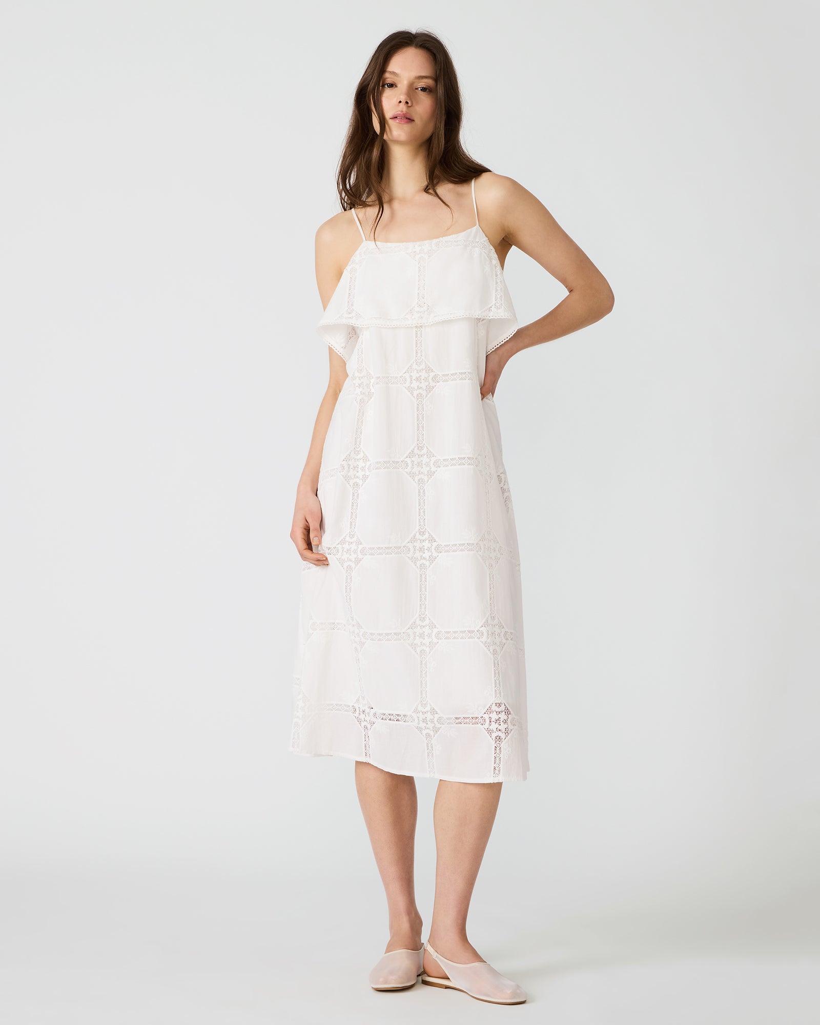 FLAVIA DRESS WHITE - Clothing - Steve Madden Canada
