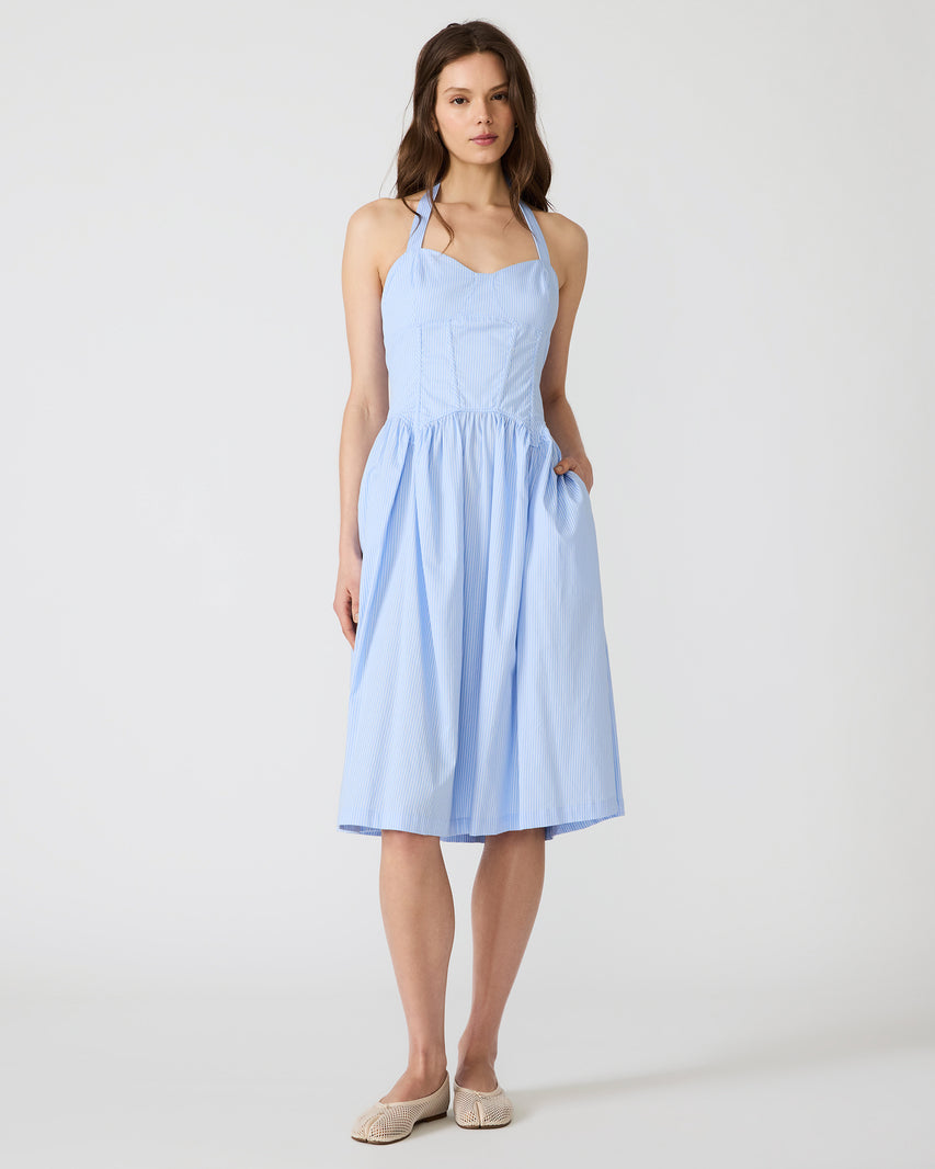 LEIGH-ANNE DRESS BLUE MULTI - Clothing - Steve Madden Canada