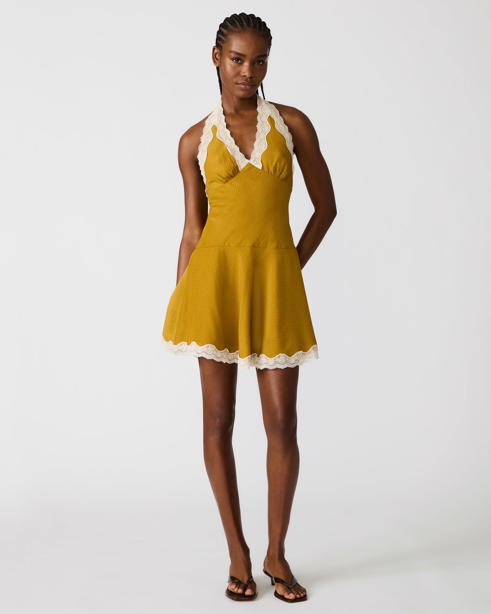 LIZA DRESS OLIVE - Clothing - Steve Madden Canada