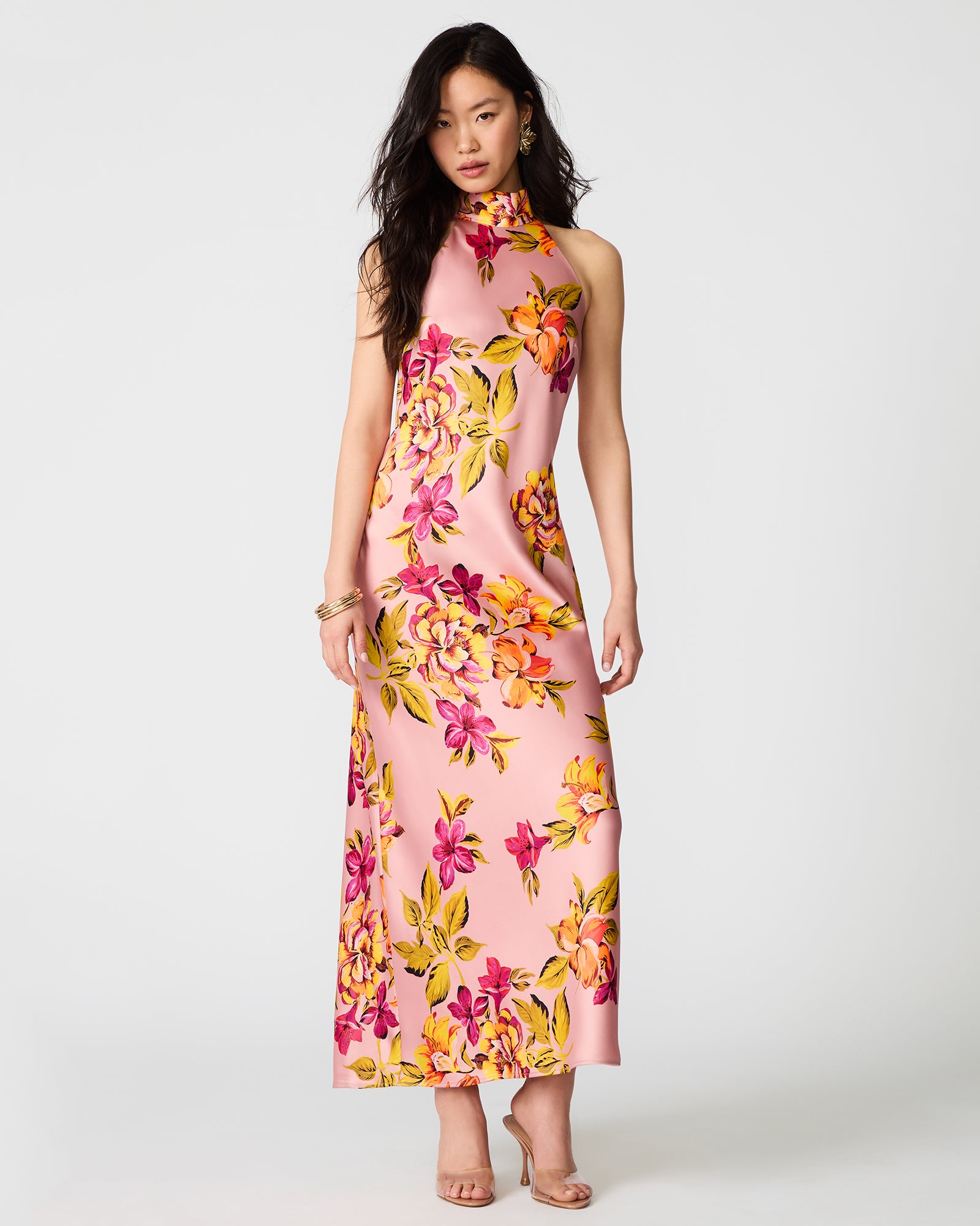 LARA DRESS PINK MULTI - Clothing - Steve Madden Canada