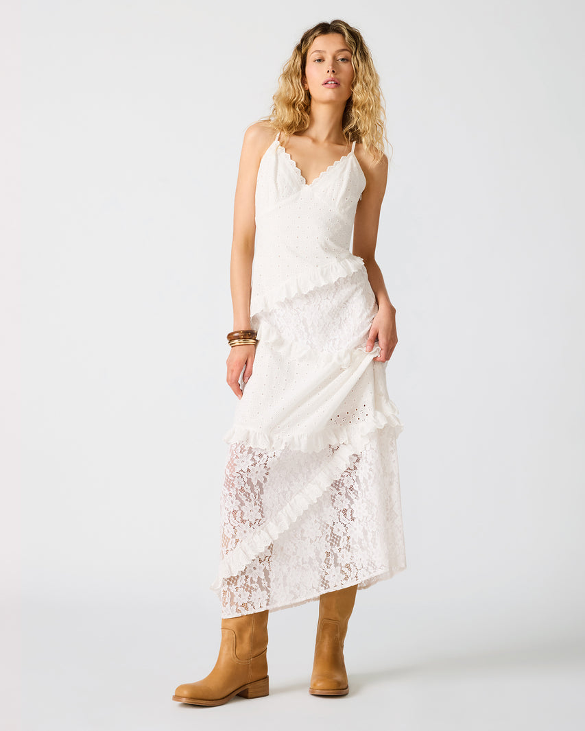 GIAH DRESS WHITE - Clothing - Steve Madden Canada