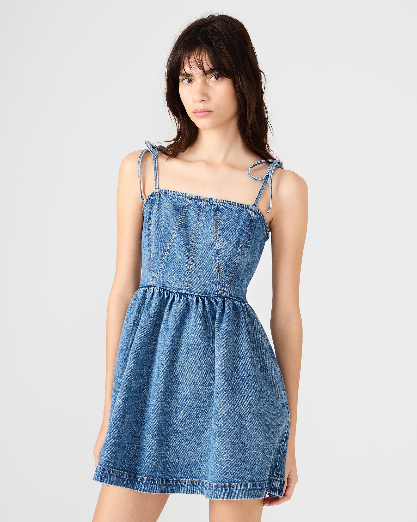 MEAGHAN DRESS DENIM - Clothing - Steve Madden Canada - view 2