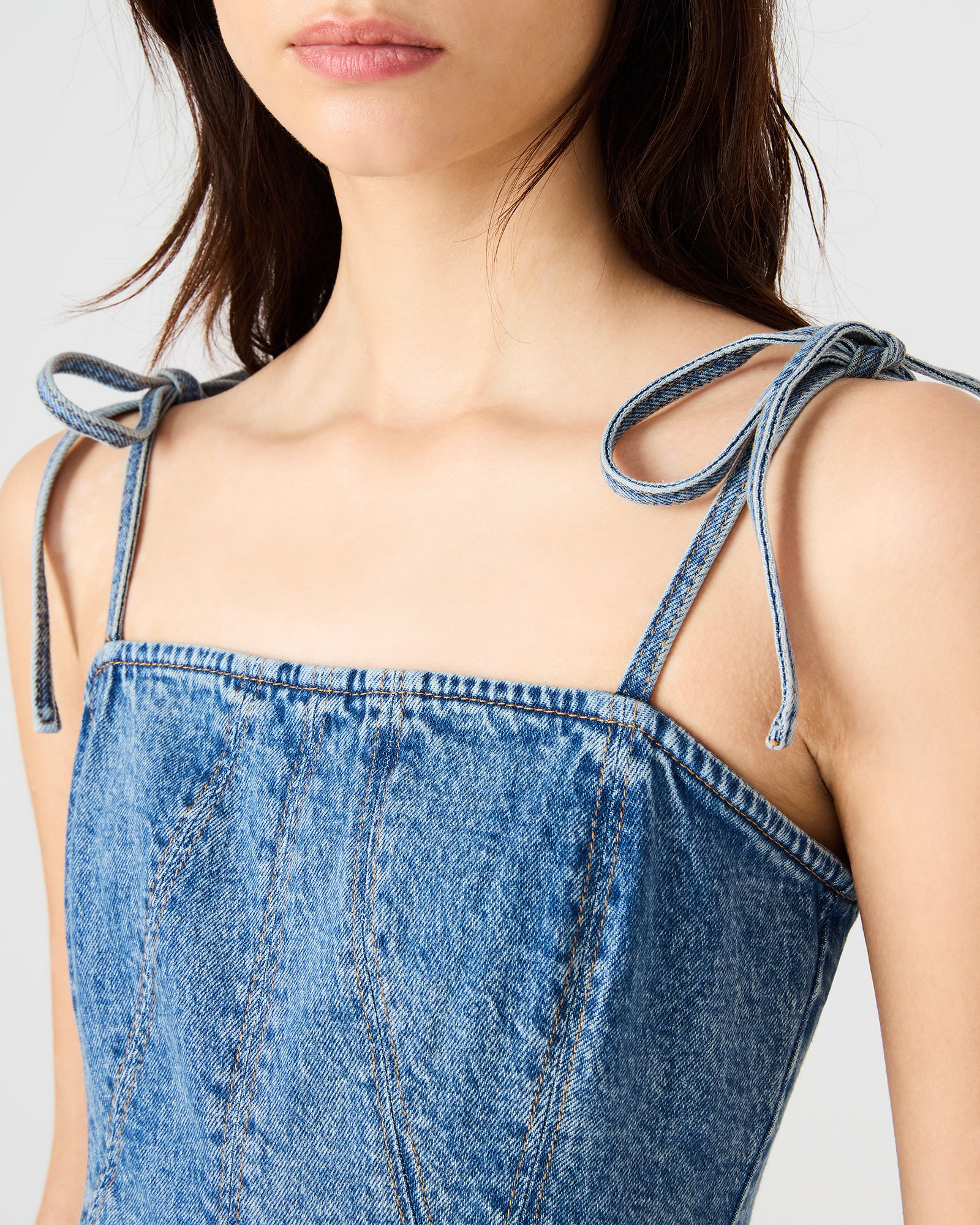 MEAGHAN DRESS DENIM - Clothing - Steve Madden Canada - view 4