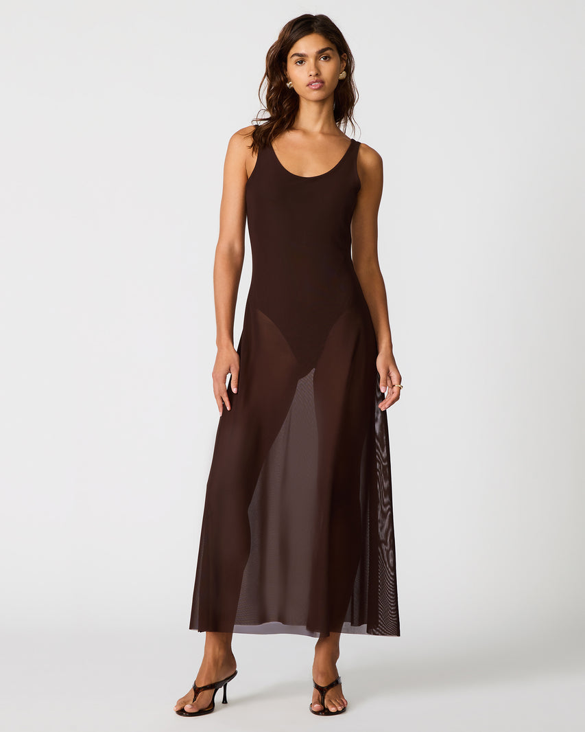 SHARLENE DRESS BROWN - Clothing - Steve Madden Canada