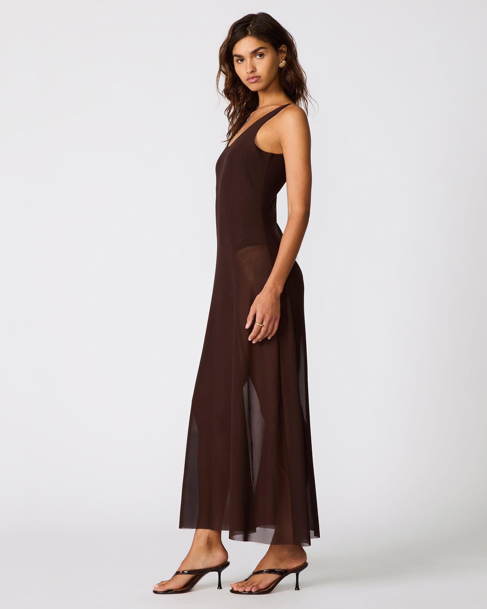 SHARLENE DRESS BROWN - Clothing - Steve Madden Canada - view 4