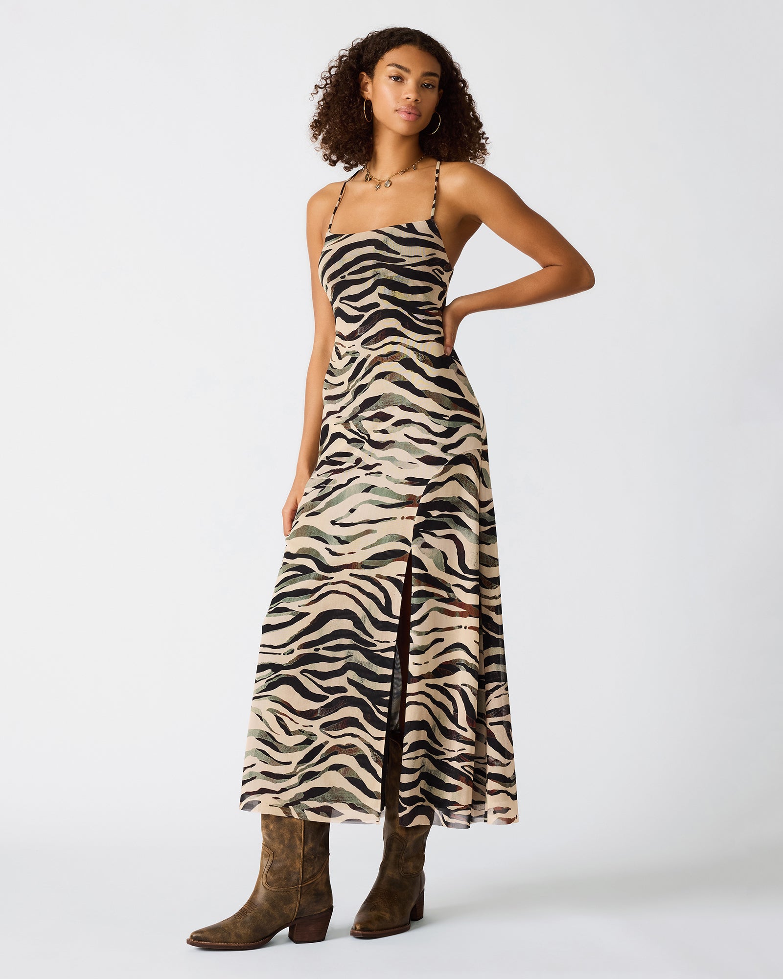 ADELLA DRESS ANIMAL PRINT - Clothing - Steve Madden Canada