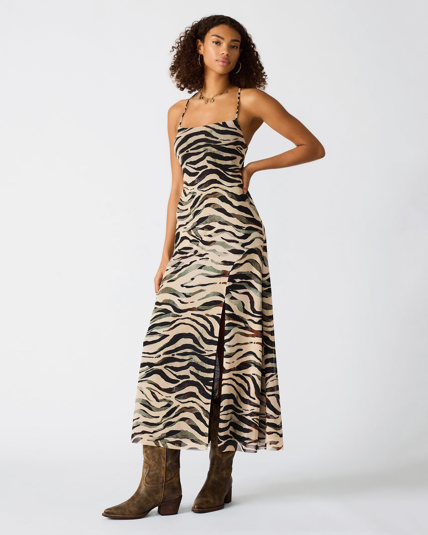 ADELLA DRESS ANIMAL PRINT - Clothing - Steve Madden Canada