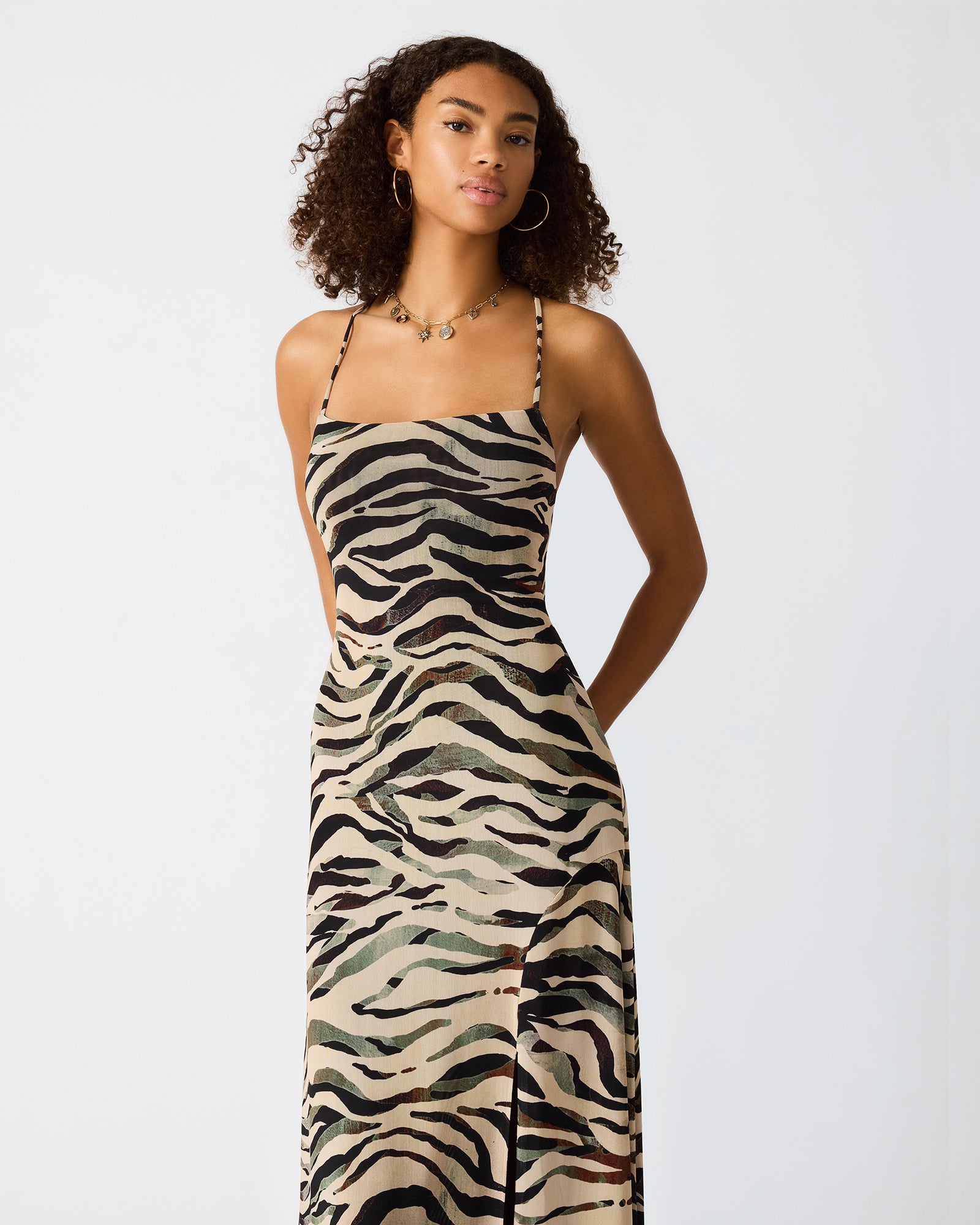 ADELLA DRESS ANIMAL PRINT - Clothing - Steve Madden Canada - view 4