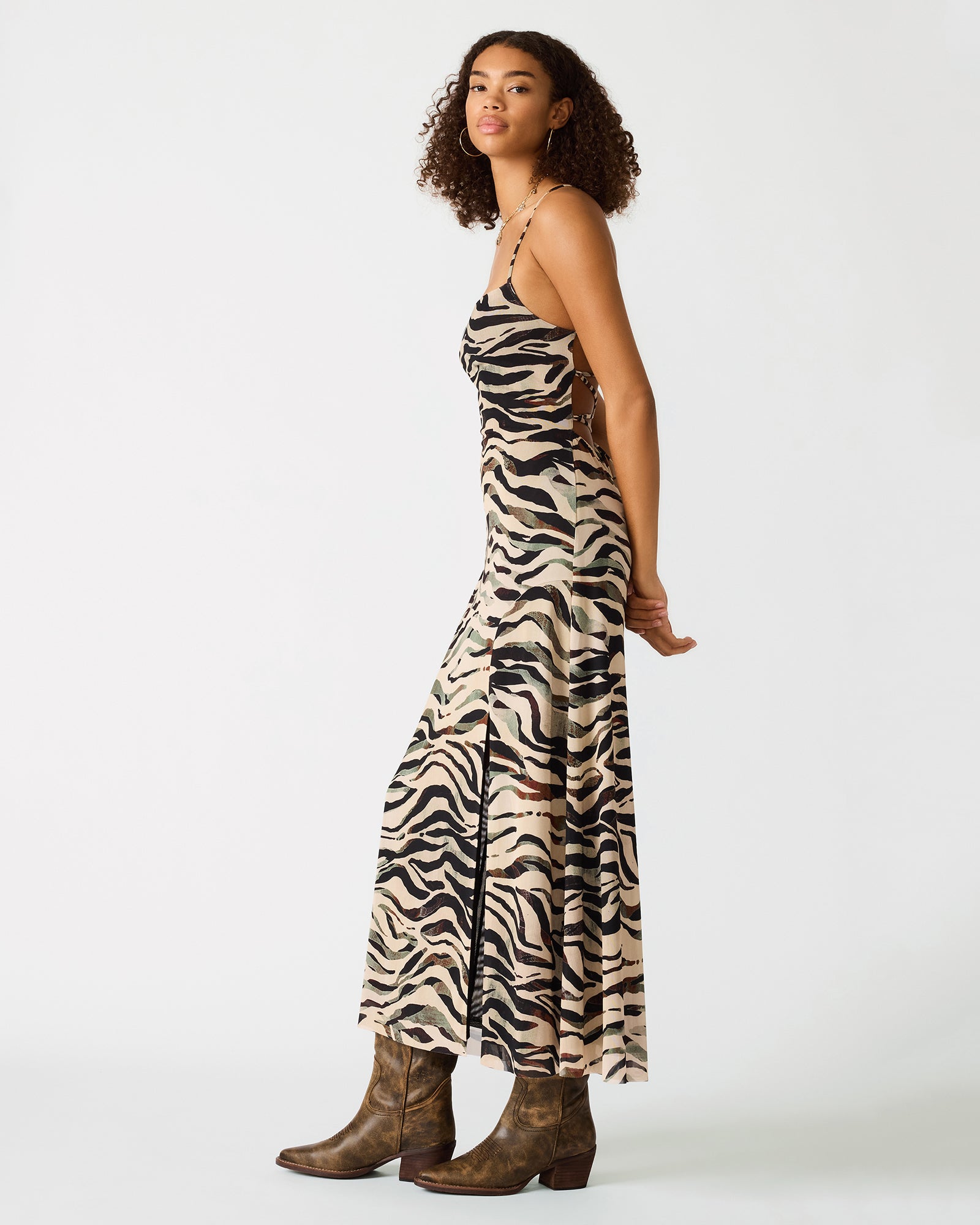 ADELLA DRESS ANIMAL PRINT - Clothing - Steve Madden Canada - view 3